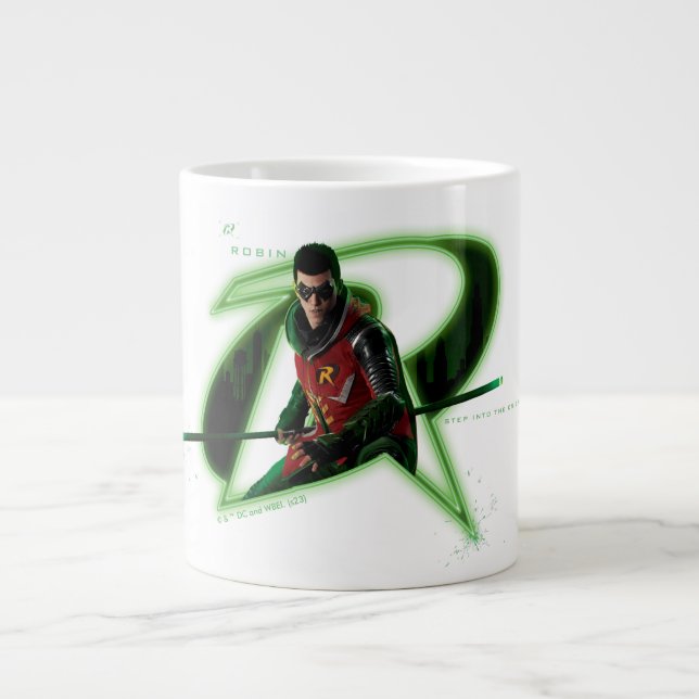 Taza De Café Gigante Robin de Caballeros Gotham con logo (Frente)