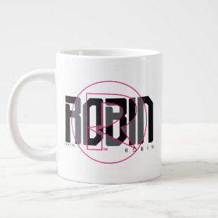 Taza De Café Gigante Robin Hi-Tech Name Graphic