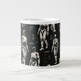 Taza De Café Gigante Robot Humanoide Futurista | Arte de Ciencia Ficció