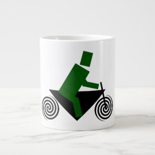 Taza De Café Gigante Robot, Montando, Bicicleta