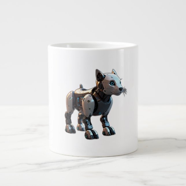 Taza De Café Gigante robot perro (Frente)