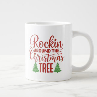 Taza De Café Gigante Rockin Around The Christmas Tree
