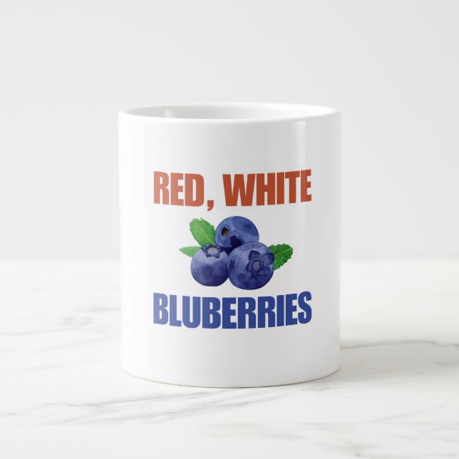 Taza De Café Gigante Rojo, blanco y azul (Frente)