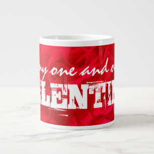 Taza De Café Gigante Rojo Rosa "Sé mi Valenrtine" Coffe Mug