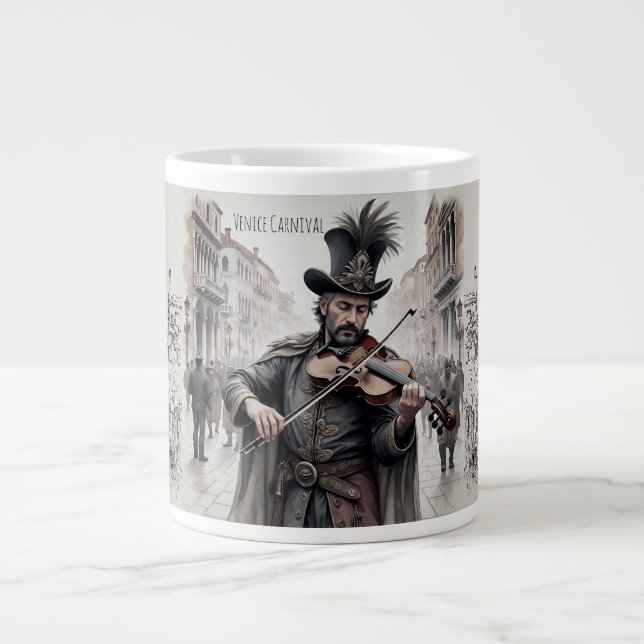 Taza De Café Gigante Roma Venecia, Carnaval de Venecia, vacaciones (Frente)