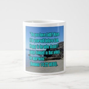 Taza De Café Gigante Romanos 14:22 WEBU Mug