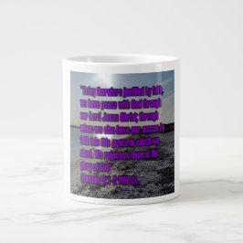 Taza De Café Gigante Romanos 5:1-2 WEBU Mug