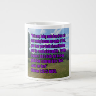 Taza De Café Gigante Romanos 6:22-23 WEBU Mug