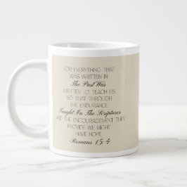 Taza De Café Gigante Romans 15:4 Hope Bible Verse Mug 