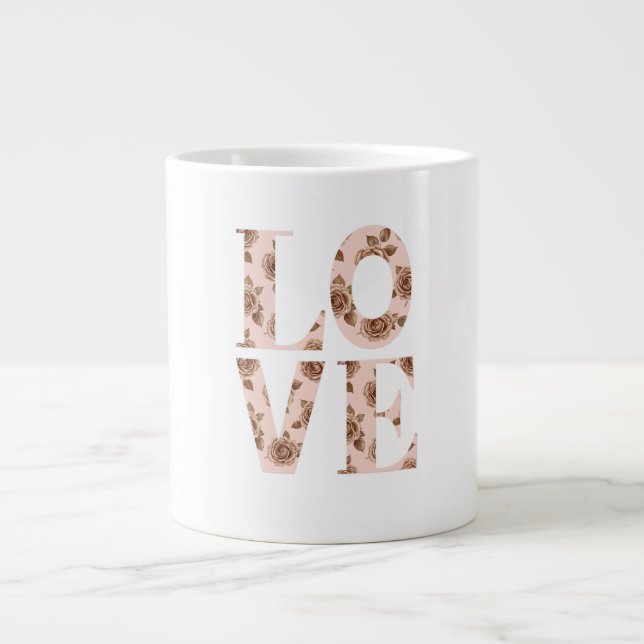 Taza De Café Gigante "Romantic Love t Art & Gifts" (Frente)