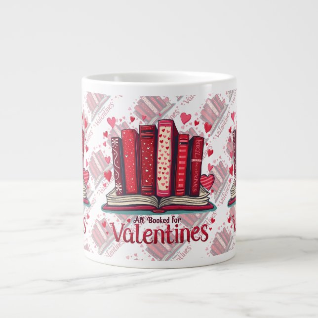 Taza De Café Gigante Romantic Reading Vibes Cozy Valentine Gift (Frente)