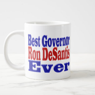 Taza De Café Gigante Ron DeSantis mejor gobernador que nunca medio text