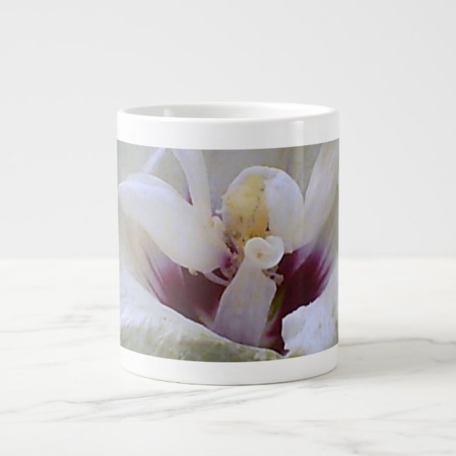 Taza De Café Gigante Rosa blanca (Frente)