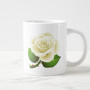 Taza De Café Gigante Rosa Blanca de Austin
