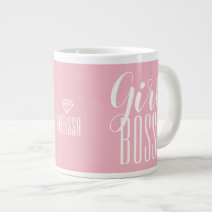 Taza De Café Gigante Rosa conocido personalizado Boss del diamante del