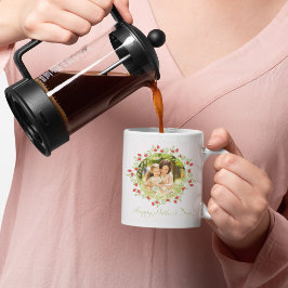 Taza De Café Gigante Rosa de acuarela feliz Día de la Madre