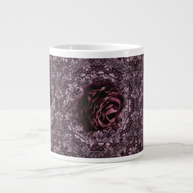 Taza De Café Gigante Rosa Mandala (Frente)