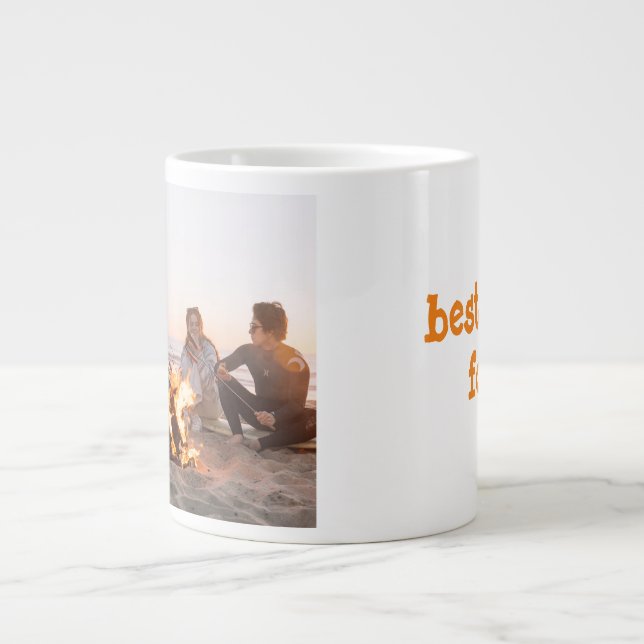 Taza De Café Gigante Rosa Oro Moderno de Estilo Fotográfico Mug (Frente)
