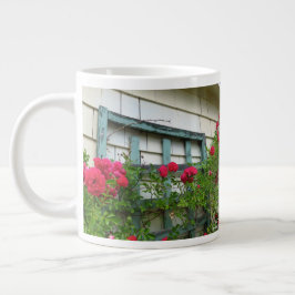 Taza De Café Gigante Rosa Trellis - Viñedo de Martha