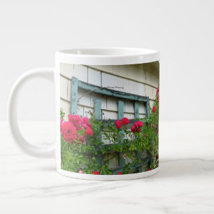 Taza De Café Gigante Rosa Trellis - Viñedo de Martha