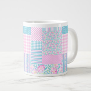 Taza De Café Gigante Rosas rosas rosas, mariposas imitación de trineo J