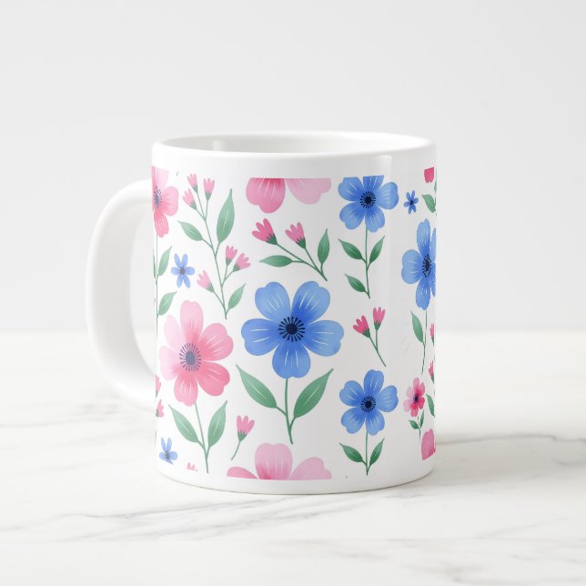 Taza De Café Gigante  Rosewater Bloom Delight (Izquierda)