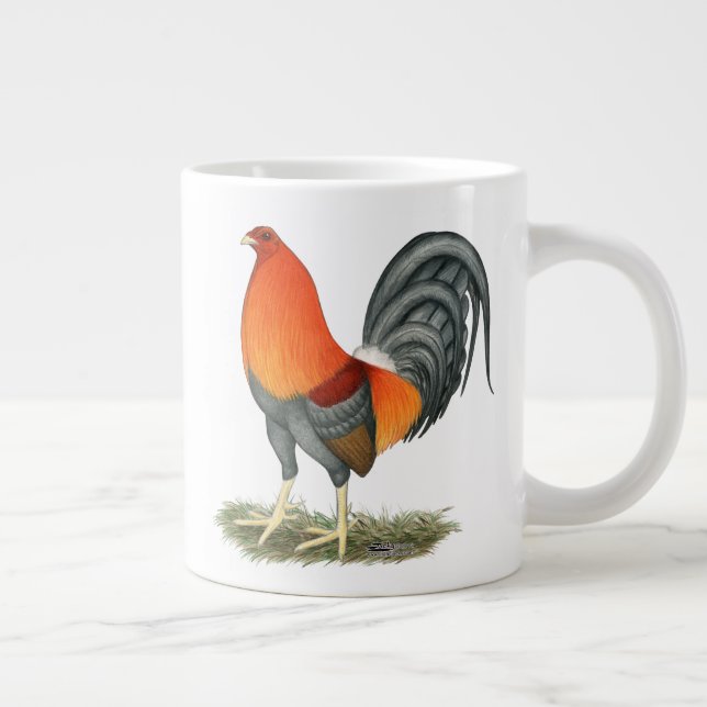 Taza De Café Gigante Rostro Rojo Azul Gamecock (Derecha)