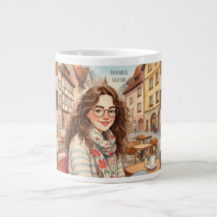 Taza De Café Gigante Rothenburg, Bavaria Alemania Mug Especialidad Vaca