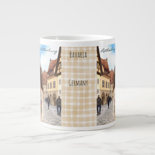 Taza De Café Gigante Rothenburg, Baviera, Alemania, El encantador taúbe (Frente)