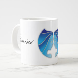Taza De Café Gigante Rótulo Gemini Zodiac