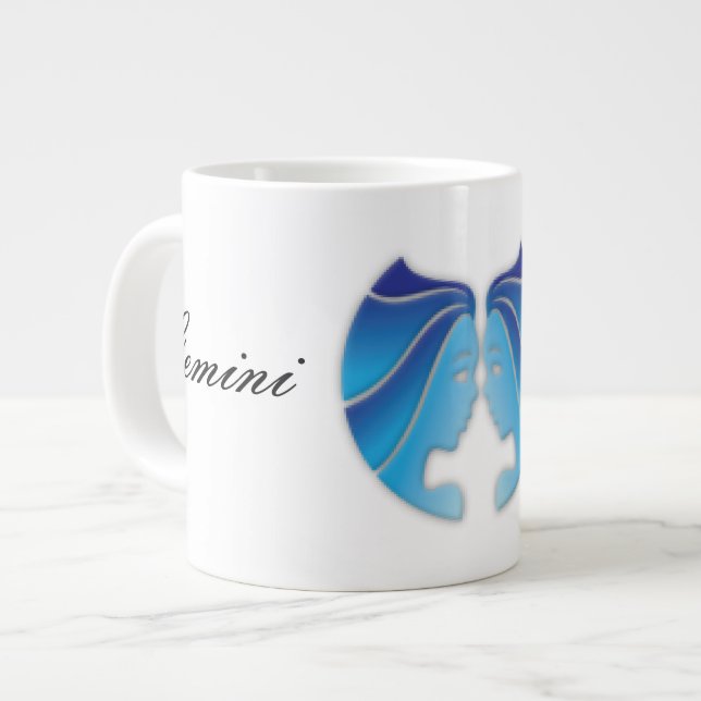 Taza De Café Gigante Rótulo Gemini Zodiac (Izquierda)
