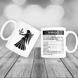 Taza De Café Gigante Rótulo Virgo Zodiaco con datos nutricionales,
