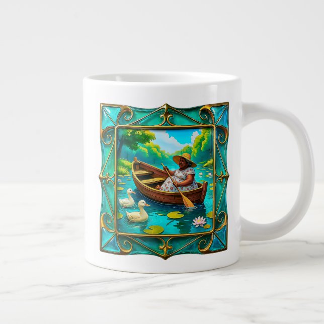 Taza De Café Gigante Rowing Lady Tranquility (Derecha)