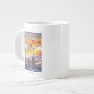 Taza De Café Gigante Ruán, Francia - piloto y avión