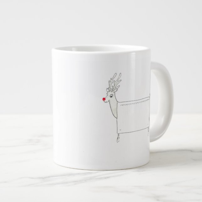 Taza De Café Gigante Rudolf el radiador sospechado rojo (Derecha)