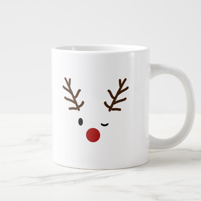 Taza De Café Gigante Rudolf Los Navidades De La Nariz Roja Lluviosos (Derecha)