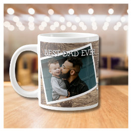 Taza De Café Gigante Rústico 2 foto mejor padre de la historia