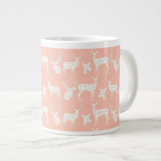 Taza De Café Gigante Rústico ciervo de silueta en peluche de especialid