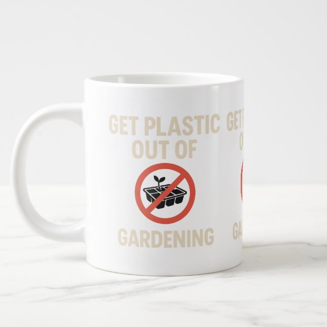Taza De Café Gigante Sacar plástico de los jardines (Izquierda)