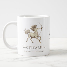 Taza De Café Gigante Sagitario Zodiaco Nombre Personalizado y Fecha de 
