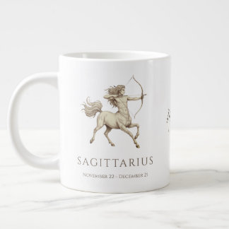 Taza De Café Gigante Sagittarius Zodiac Personalized Name & Birth Date