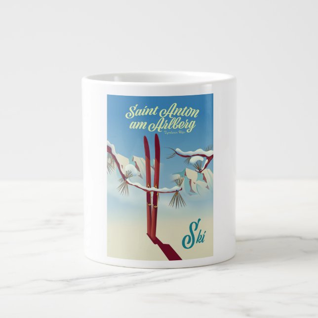 Taza De Café Gigante Saint Anton am Arlberg, Alpes tiroleses, Austria S (Frente)