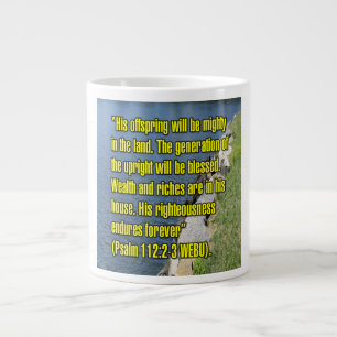 Taza De Café Gigante Salmo 112:2-3 WEBU Mug