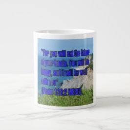 Taza De Café Gigante Salmo 128:2 WEBU Mug