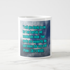 Taza De Café Gigante Salmo 139:14 WEBU Mug
