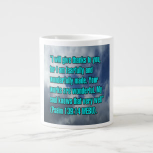 Taza De Café Gigante Salmo 139:14 WEBU Mug