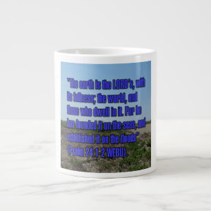 Taza De Café Gigante Salmo 24:1-2 WEBU Mug