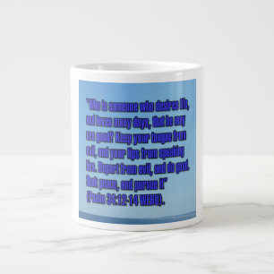 Taza De Café Gigante Salmo 34:12-14 WEBU Mug
