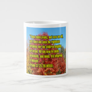 Taza De Café Gigante Salmo 37:25-26 WEBU Mug