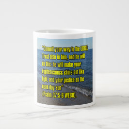 Taza De Café Gigante Salmo 37:5-6 WEBU Mug